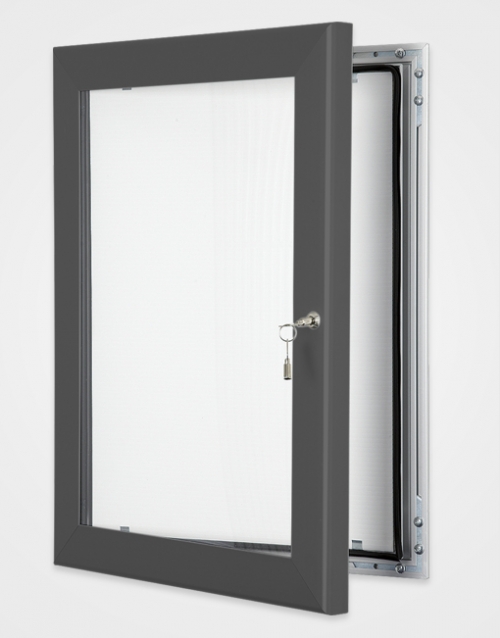 Lockable internal or external poster holder black