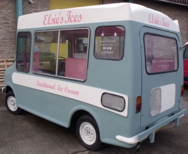 Die cut vinyl fitted to ice cream van