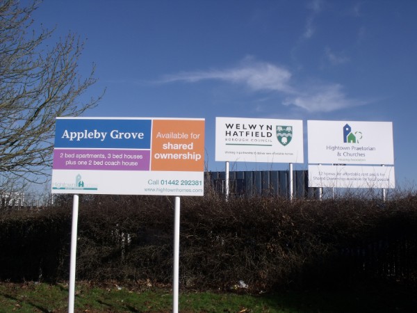 Plate And Post   Housing Association Advertising Signs