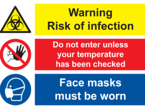 Warning   Do Not Enter   Face Masks Poster