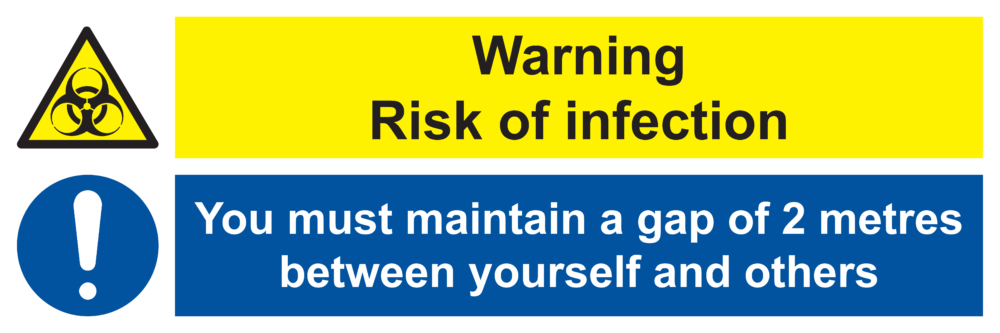 Warning Risk Of Infection Poster