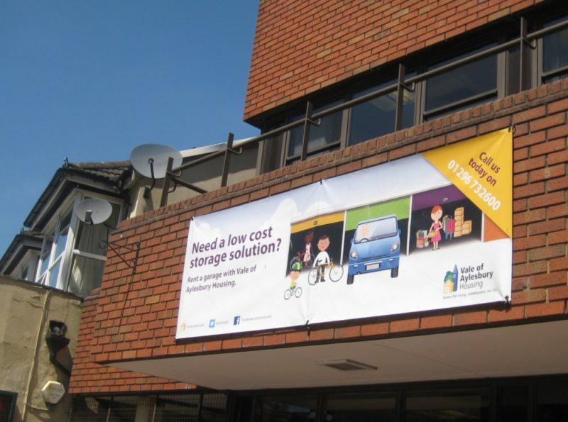 Wall Mounted Full Colour Banner With Bungies Hardwearing External Outdoor - Impact Signs