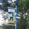 Post Mounted Banner Spring Tension External Events Exhibitions Marketing Wayfinder Impact Signs