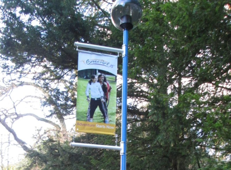 Post Mounted Banner Spring Tension External Events Exhibitions Marketing Wayfinder Impact Signs