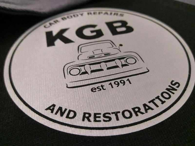 Printed Logo Close Up   High Quality Long Lasting KGB   Impact Signs