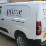 Prime Compliance graphics on their van