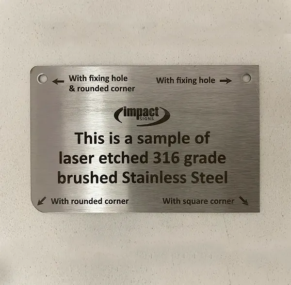 Data Plates - Stainless Steel Laser Engraving