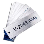Laser Etched Brushed Stainless Steel Data Tags Panels Impact Signs