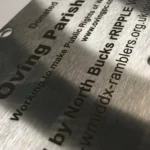 Laser Etching Data Plate Impact Signs