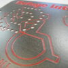 Chemically Etched Lift Plate Cut Out Stainless Steel Impact Signs 2
