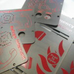 Engraved Panels With Red Lettering