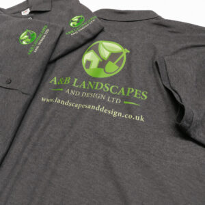 A&B Landscapes Polo Shirts PRINTED Quality Uniforms Impact Signs Aylesbury.jpg