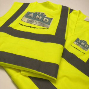 AND Projects Hi Viz Waistcoats PRINTED Jackets Impact Signs Aylesbury