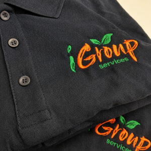 Black IGroup Closeup_embroidered Polo