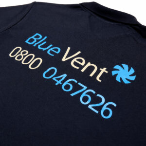Blue Vent Polo T Shirt PRINT Branded Logo Impact Signs Aylesbury.jpg