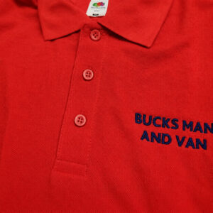 Bucks Man And Van EMBROIDERED Polo Shirt Uniform Smart Quality Impact Signs Aylesbury.jpg