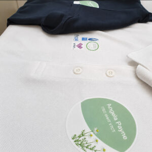 Clean White Polo For Angela Payne