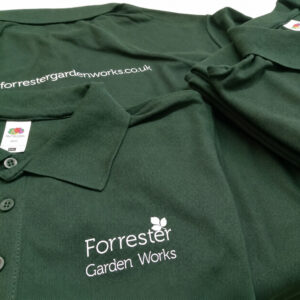 Dark Green Forrester Prined Polo