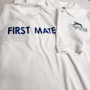 Delphinus Yachting White Embroidered Polo Shirts